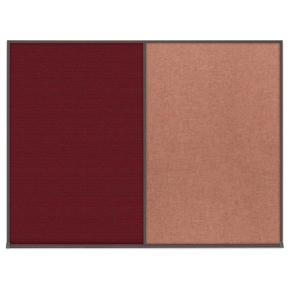 Double Door Radius Corkboard, 42"X32", B, UV80025-BRONZE-SURF
